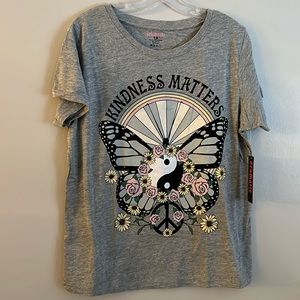 KINDNESS MATTERS T-Shirt * Positivity Butterfly Tee * Ladies Teens Tweens * 1X *